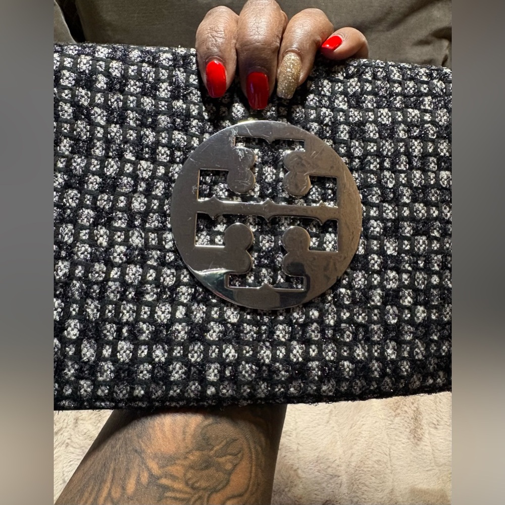 TORY BURCH REVA TWEED BAG/CLUTCH - Pre Owned - Great Condition - Picture 4 of 14